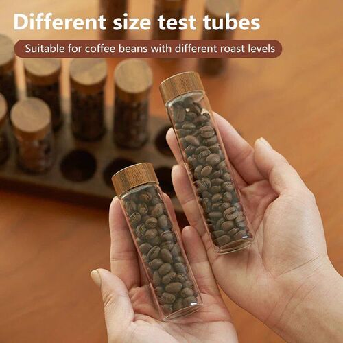 Coffee Beans Storage Container Tube Display Rack Tea Bottle
