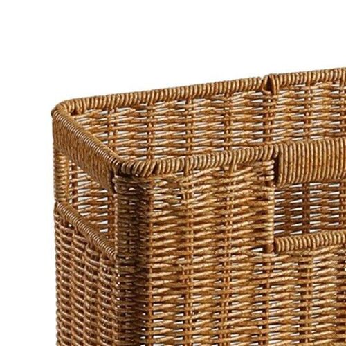 Rectangular Woven Basket Sundries Storage Bin Organizing