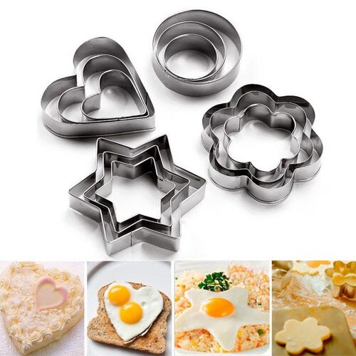 Stainless Steel Cookie Mold HeartShaped Cookie Cutter DIY Ba