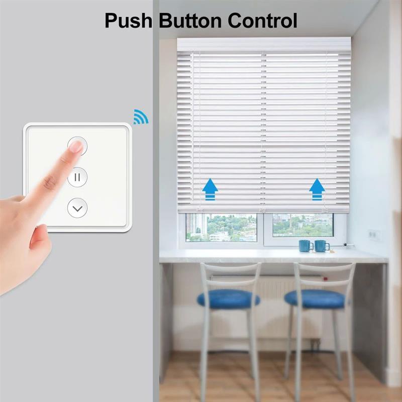 LoraTap Tuya Smart Life Push Button 80*80 Curtain Switch Ele - 实物图
