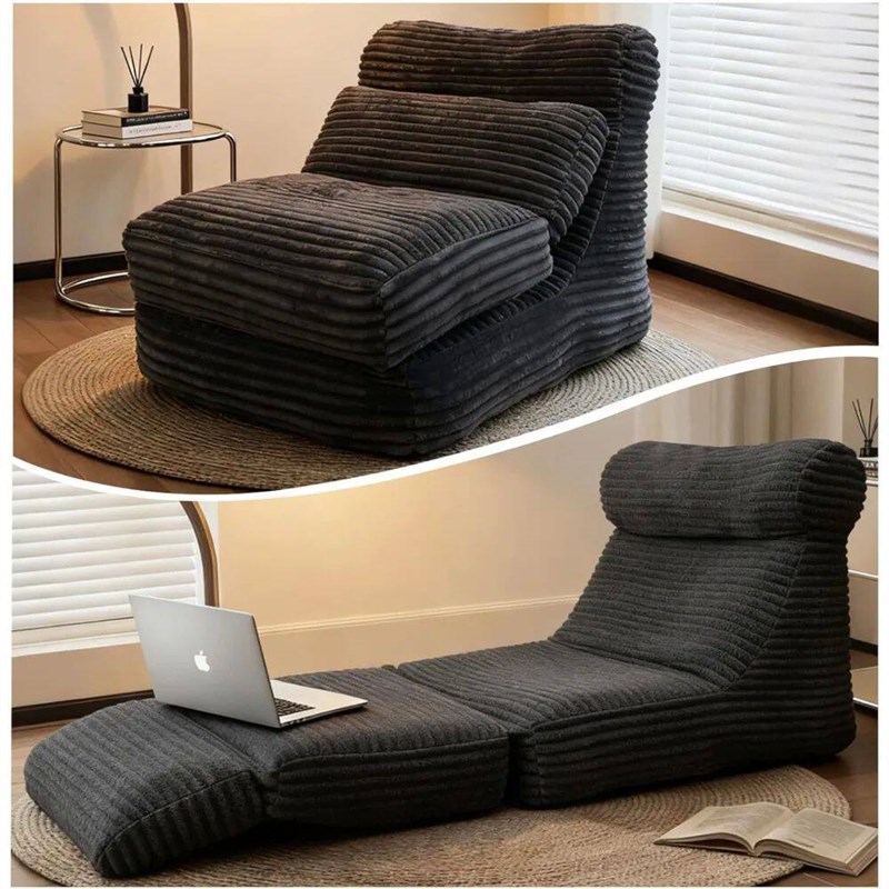 82 Oversized Folding Futon Sofa Bed, Convertible Chaise Lo图片