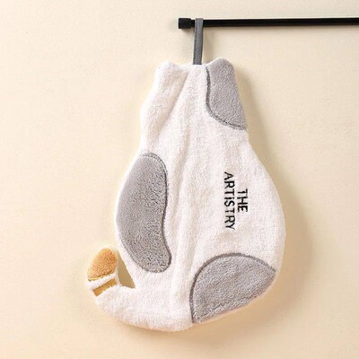 Pendable Handkerchief Cat Coral Velvet Childrens Cute Carto