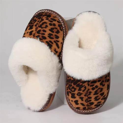 Crestar Women Winter House Slippers Lady GirlsLeopard Warm F