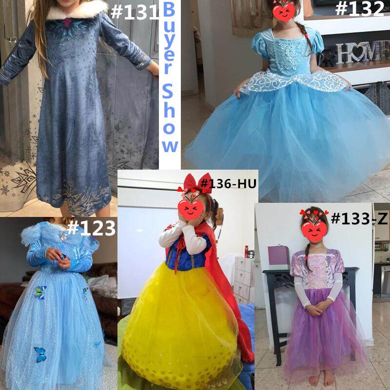 Girls Winter Princess Dress New Princess Costumes For Kids C图片