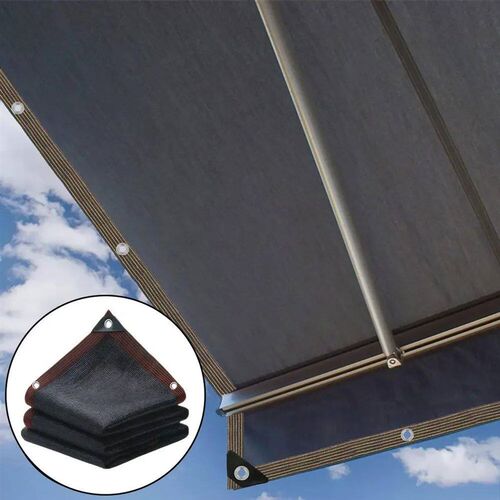 Black Shade Cloth with Grommets Outdoor Sunscreen Net Waterp