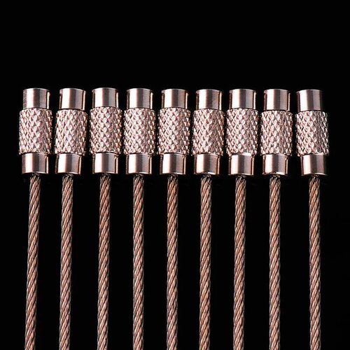 10Pcs /lot Stainless Steel Wire Keychain Cable Rope Key Hold