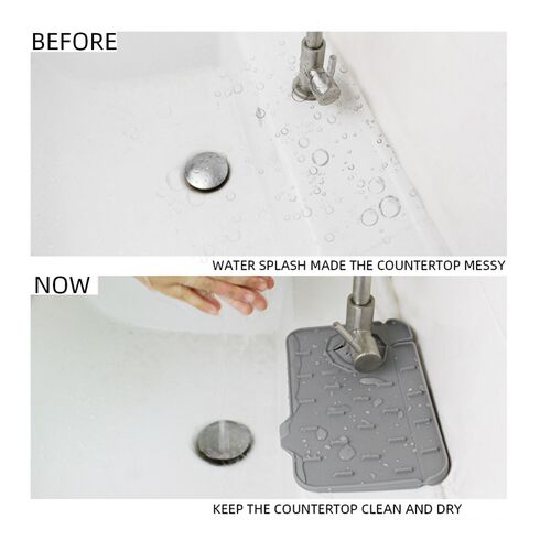 Silicone Faucet Mat Kitchen Faucet Handle Drip Catcher Tray