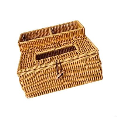4X7B Multifunctional Tissue Box Holder With Side Organizers