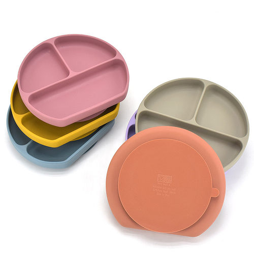 7PCS/Set Baby Silicone Tableware Set Baby Feeding Dishes BPA