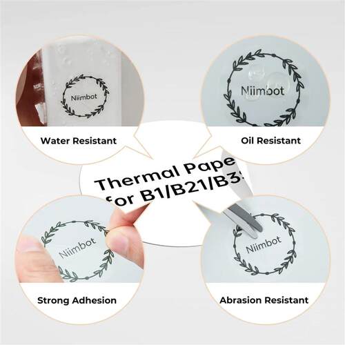 Niimbot B21 B1 Adhesive Wgite Color er Transparents Thermal