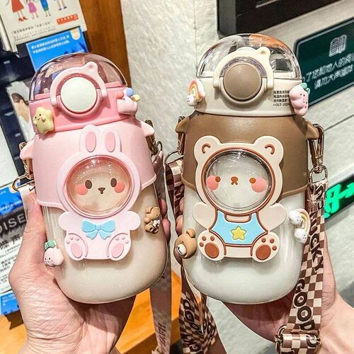 Kids Water Bottle for School Boys Girl Cup with Straw BPA Fr
