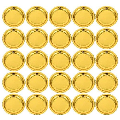30 Pcs Dessert Plate Foil Stamping Cake Pan Multi-function