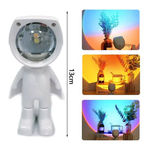 Rechargeable Astronaut Robot Rainbow Projection Sun Lamp Tab