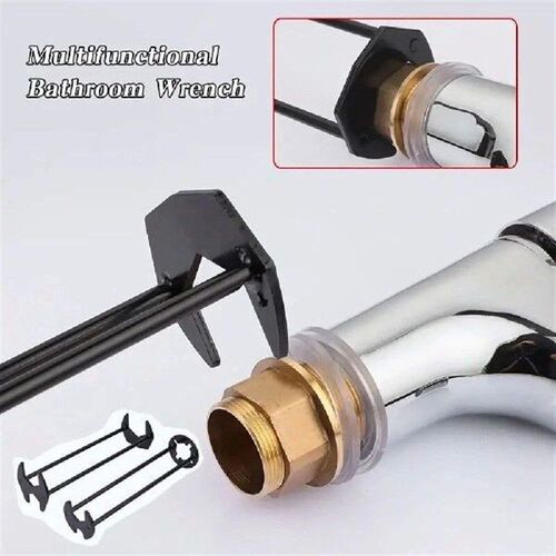 1Pcs Flume Faucet Key Sink Wrench Four-claw Hexagon