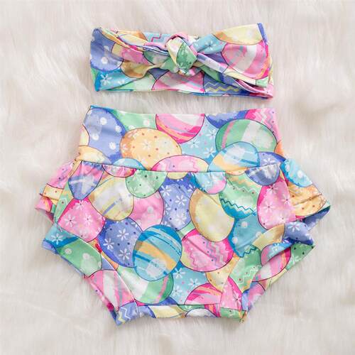 Easter Girls Fly Sleeve Ha Coat Rabbit Egg Pp Pants Baby Bab