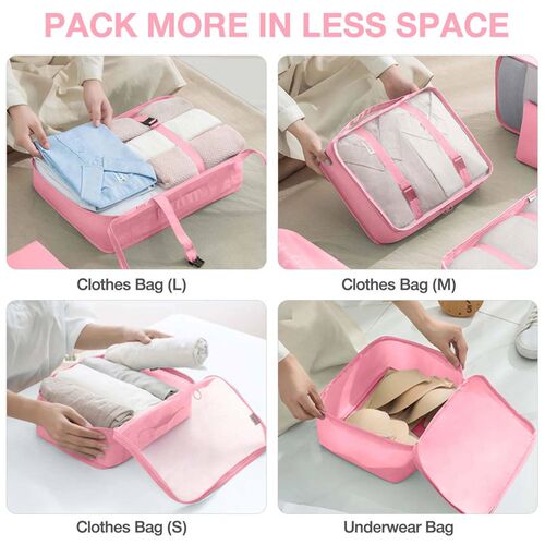 7 Pcs/Set Travel Organizer Storage Bags Suitcase Packing Cub