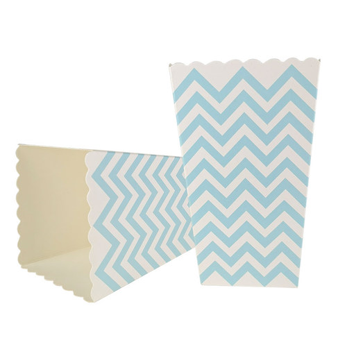 6pcs Popcorn Box Dot Wave Striped Pop Corn Candy/ Snack Favo