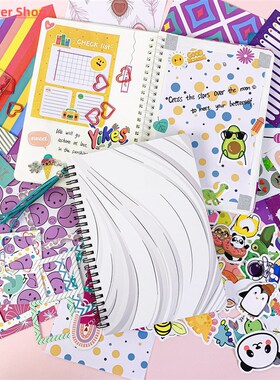 Jounary Purple Hand Ledger Scrapbooking Set Diary Gift Box