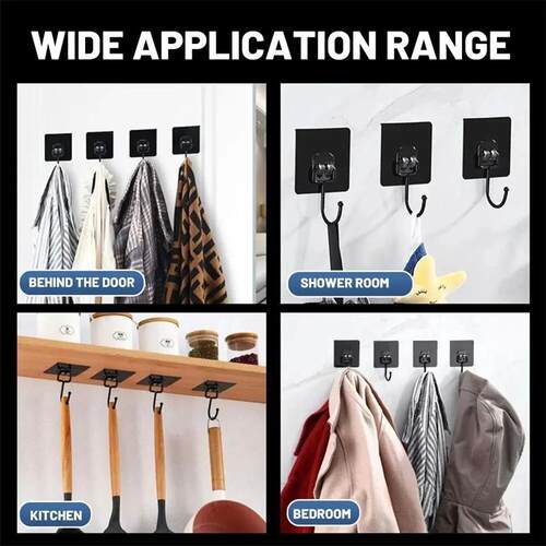 10/1Pcs Strong Self Adhesive Hooks Punch-free Door Wall Hang