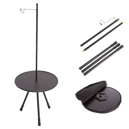 Portable Camping Table Round Collapsible Small Folding Table