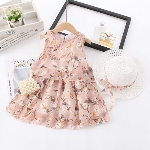 2023 Girl Princess Dress Sleeveless Tutu Dress Summer Sleeve