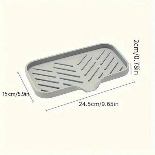 3 Piece Gray Drain Pad, Quickly Drains Water, Effectively Sa