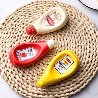B69C  Extruded Tomato Sauce Bottle Shape Dish Soy Sauce