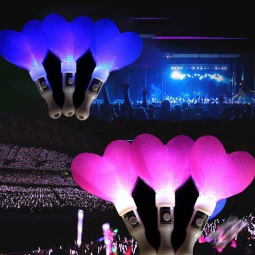 Heart Shape LED Glow  Love  Luminous Concert Cheering Tube B