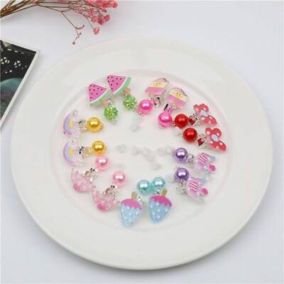 7 Pairs Mini Lovely Ear Clips for Girls Hypoallergenic No Pi