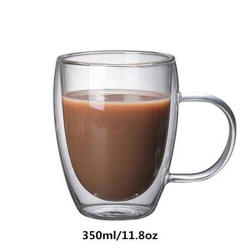 1/4/6Pcs Double Wall Glass Cups Espresso Coffee Mug 80/250/3