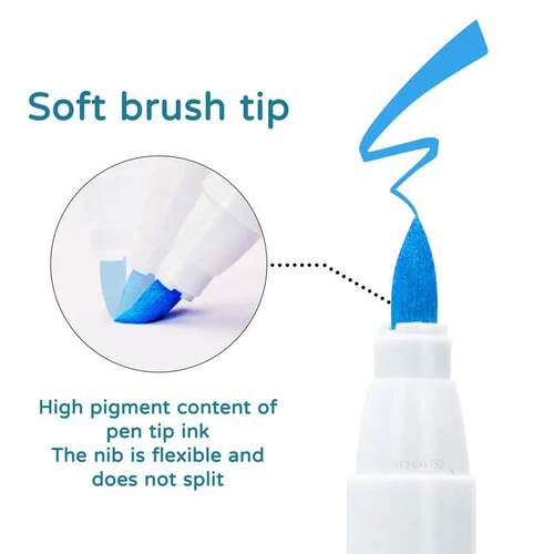 18/60Color Acrylic Paint Pens Brush Marker Pen for Artist Ro