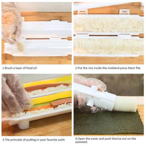 Sushi Accessories Set Maker Rice Mold Non-Stick Vegetable Me