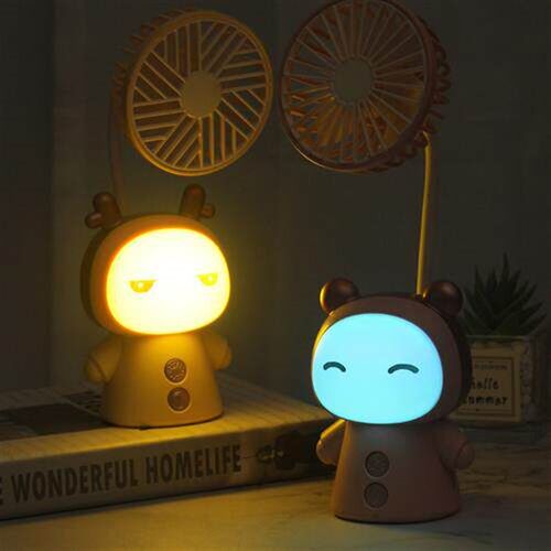 Web mini fan hand-held, cartoon portable charged little fan,