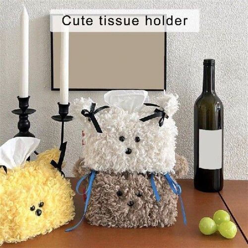 Plush Canine Tissue Dispenser Functional Toilet Paper