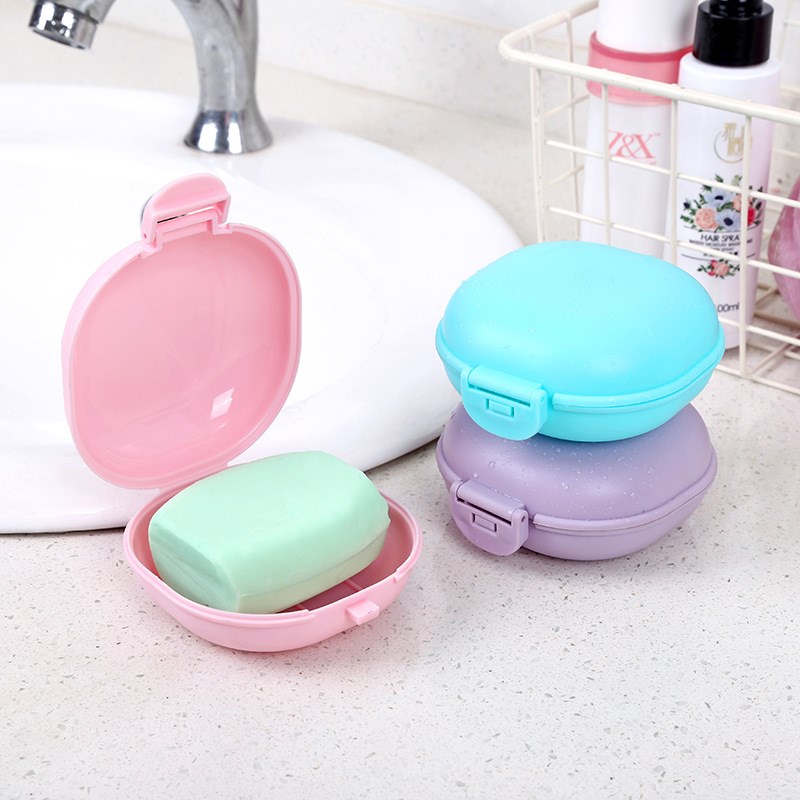Creative Drain Soap Box with Lid Travel Soap Holder for Bath图片