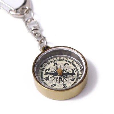 1PCS Mini Compass Vintage Survival Zinc Alloy Pocket Compass