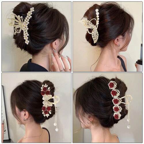 Rhinestone Luxury Hair Claw Women Shiny Color Temparement Ha