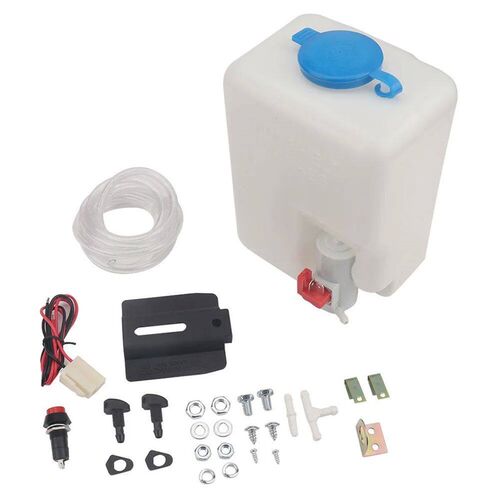 12V Universal Windscreen Washer Pump Bottle Kit Cleaning Too