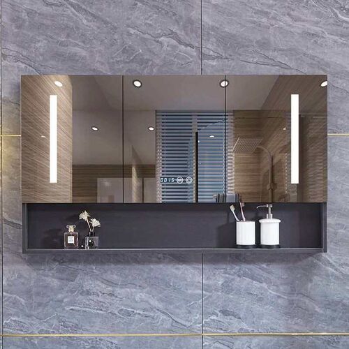 Bathroom Smart Mirror Cabinet Wall-mounted Toilet Mirror wit