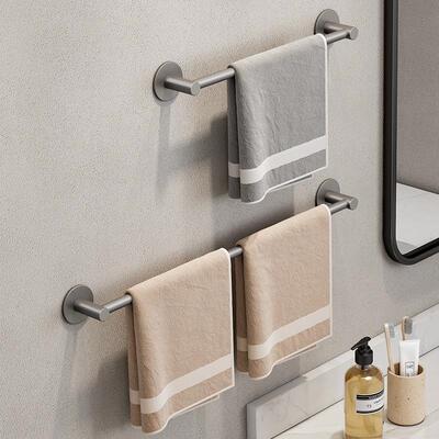 Hanging Towel Rack Bathroom No-Punch Wall Aluminum 挂毛巾架