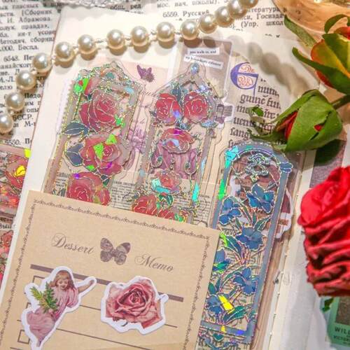 Mr. Paper 10pcs/pack Retro Flower Special-shaped Frame Bookm
