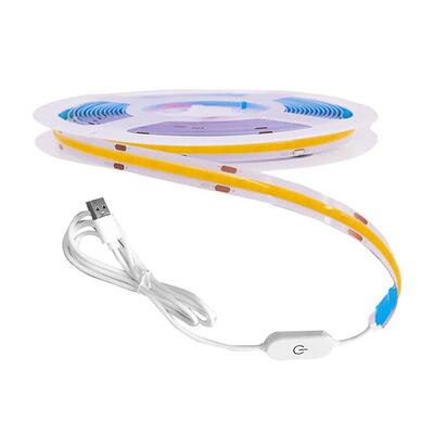 USB LED Strip 低压cob灯带自黏带开关气氛灯无光斑软灯条