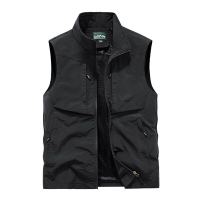 Plus Size Outdoor Leisure Mens Waistcoat Pocket Waistcoat S