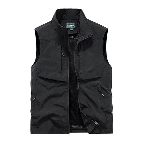 Plus Size Outdoor Leisure Mens Waistcoat Pocket Waistcoat S
