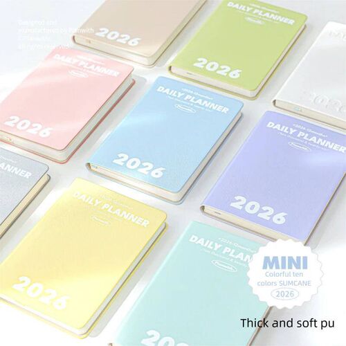 2pcs Planwith 2026 Pocket A6 Notebook Planner Soft Cover