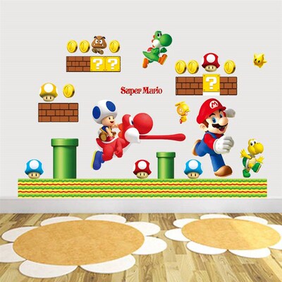 3D Cartoon Game Wall er For Kids Rooms Decals Nursery Home D