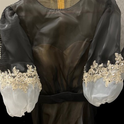 Transparent Black Evening Dresses For Women Fashion A-line O