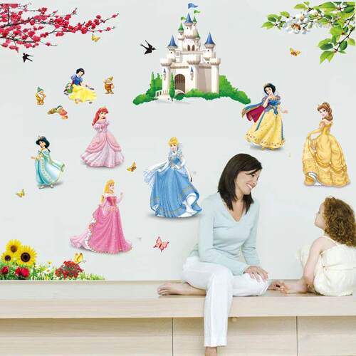 lovely castle Princess Wall ers For Kids Room Height Measure