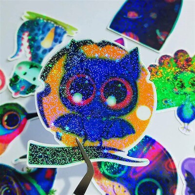 50 Sheets Sand Stars Holographic er Paper 2.94.1 inch Glit