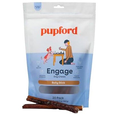 Pupford Thick Bully Sticks for Aggressive Chewers  Durab